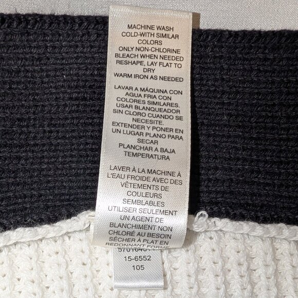 WHBM Colorblock  Poncho-Style Cotton Sweater - Picture 6 of 6